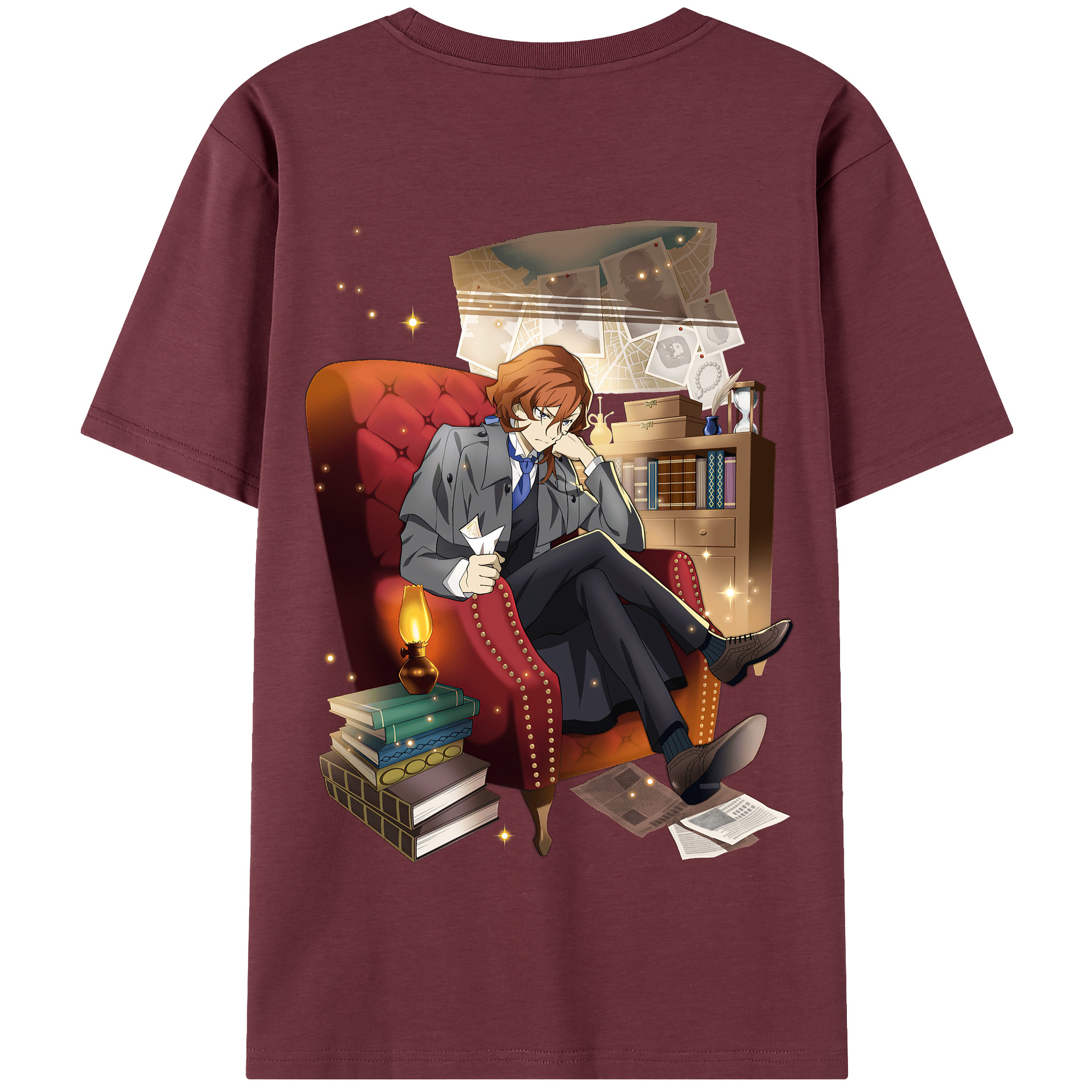 （画像用） 文豪ストレイドッグス Bungo Stray Dogs 綿100％半袖Tシャツ（背面プリント）